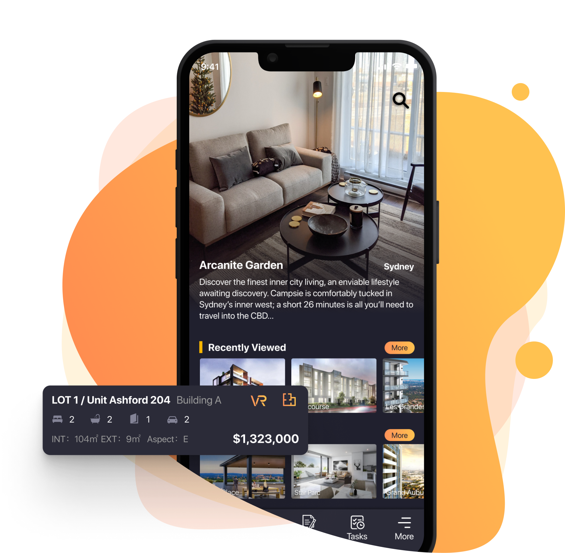 Arcanite mobile app interface